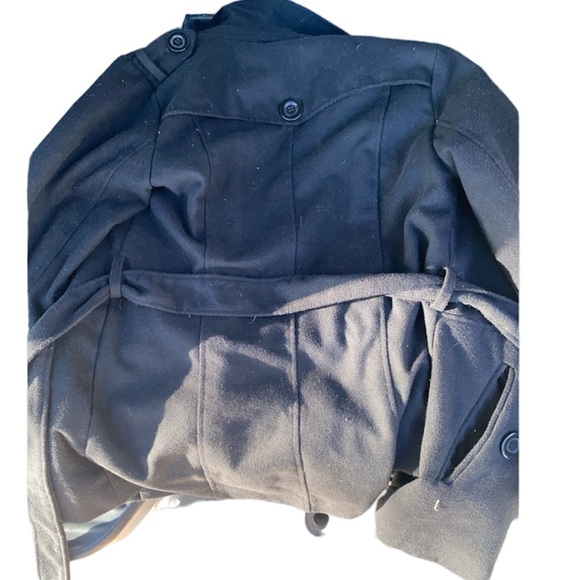 Women’s Ambiance Apparel Jacket Coat with pockets, buttons & tie Size Medium - Picture 4 of 5